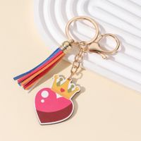 Cute Letter Heart Shape Wood Valentine's Day Women's Keychain main image 5