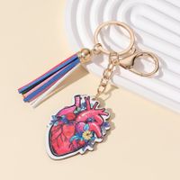 Cute Letter Heart Shape Wood Valentine's Day Women's Keychain sku image 1