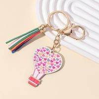 Cute Letter Heart Shape Wood Valentine's Day Women's Keychain sku image 2