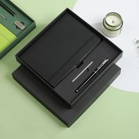 1 Piece Solid Color Class Learning Pu Leather Business Notebook main image 4