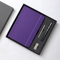 1 Piece Solid Color Class Learning Pu Leather Business Notebook sku image 23