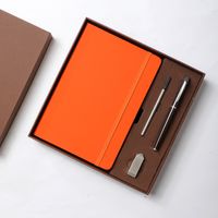 1 Piece Solid Color Class Learning Pu Leather Business Notebook sku image 25