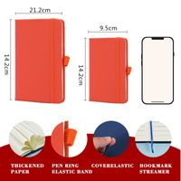 1 Piece Solid Color Class Learning Pu Leather Retro Notebook main image 2