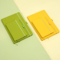 1 Piece Solid Color Class Learning Pu Leather Retro Notebook main image 3