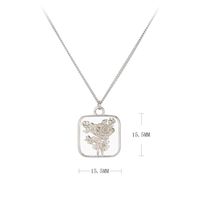 Simple Style Flower Sterling Silver Plating Gold Plated Pendant Necklace main image 3