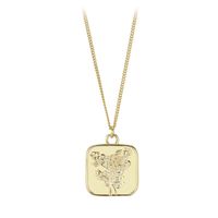 Simple Style Flower Sterling Silver Plating Gold Plated Pendant Necklace main image 1
