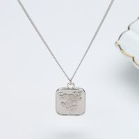 Simple Style Flower Sterling Silver Plating Gold Plated Pendant Necklace main image 7