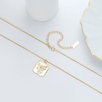 Simple Style Flower Sterling Silver Plating Gold Plated Pendant Necklace main image 8