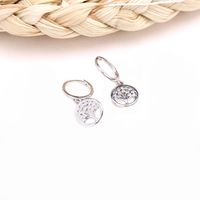 1 Pair Basic Classic Style Geometric Tree Inlay Sterling Silver Zircon Drop Earrings main image 6