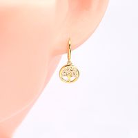 1 Pair Basic Classic Style Geometric Tree Inlay Sterling Silver Zircon Drop Earrings main image 4