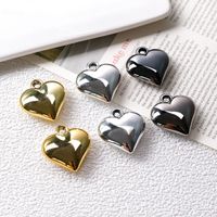 Romantic Simple Style Heart Shape Arylic Plating Charms Jewelry Accessories main image 1