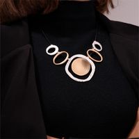 Glam Exaggerated Geometric Zinc Alloy Plating K Gold Plated Rhodium Plated Women's Necklace main image 3
