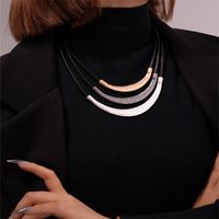Glam Exaggerated Geometric Zinc Alloy Plating K Gold Plated Rhodium Plated Women's Necklace main image 5