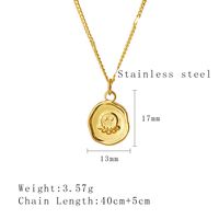 304 Stainless Steel Titanium Steel 18K Gold Plated Cute Simple Style Plating Octopus Pendant Necklace main image 2