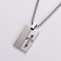 304 Stainless Steel 18K Gold Plated Streetwear Plating Inlay Cross main image 7