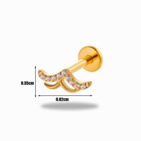1 Piece Ear Cartilage Rings & Studs Simple Style Korean Style Star Heart Shape Pure Titanium Plating Inlay Zircon sku image 11