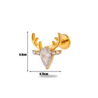 1 Piece Ear Cartilage Rings & Studs Simple Style Korean Style Star Heart Shape Pure Titanium Plating Inlay Zircon sku image 16