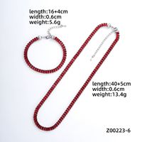 Ig-stil Einfacher Stil Rechteck Kupfer Überzug Kette Inlay Zirkon Armbänder Halskette sku image 6