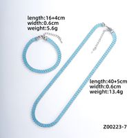 Ig-stil Einfacher Stil Rechteck Kupfer Überzug Kette Inlay Zirkon Armbänder Halskette sku image 7