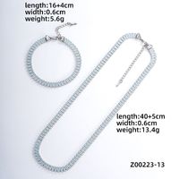 Ig-stil Einfacher Stil Rechteck Kupfer Überzug Kette Inlay Zirkon Armbänder Halskette sku image 13