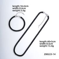 Ig-stil Einfacher Stil Rechteck Kupfer Überzug Kette Inlay Zirkon Armbänder Halskette sku image 14