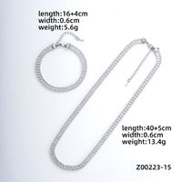 Ig-stil Einfacher Stil Rechteck Kupfer Überzug Kette Inlay Zirkon Armbänder Halskette sku image 15