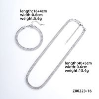 Ig-stil Einfacher Stil Rechteck Kupfer Überzug Kette Inlay Zirkon Armbänder Halskette sku image 16