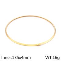 Titanium Steel 18K Gold Plated Simple Style Solid Color Choker sku image 2