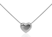 Simple Style Heart Shape Copper Plating 18k Gold Plated Pendant Necklace sku image 1