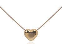 Einfacher Stil Herzform Kupfer Überzug 18 Karat Vergoldet Halskette Mit Anhänger main image 2