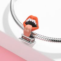 Original Design Hip-hop Rock Guitar Lips Shark Sterling Silver Epoxy Jewelry Accessories main image 3