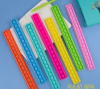 1 Piece Solid Color Class Learning Mixed Materials Simple Style Ruler main image 3
