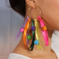 1 Pair Glam Sweet Tassel Alloy Colored Ribbons Drop Earrings main image 4