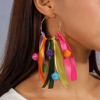 1 Pair Glam Sweet Tassel Alloy Colored Ribbons Drop Earrings main image 6