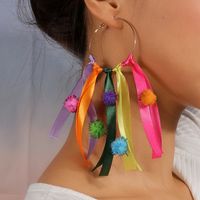 1 Pair Glam Sweet Tassel Alloy Colored Ribbons Drop Earrings main image 1