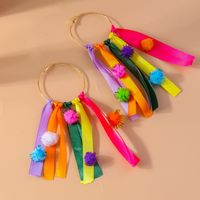 1 Pair Glam Sweet Tassel Alloy Colored Ribbons Drop Earrings main image 8