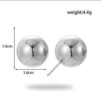 1 Pair Fashion Simple Style Geometric Round Stainless Steel 18k Gold Plated Ear Studs main image 4