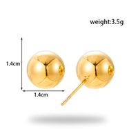 1 Pair Fashion Simple Style Geometric Round Stainless Steel 18k Gold Plated Ear Studs main image 5