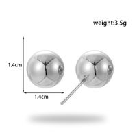1 Pair Fashion Simple Style Geometric Round Stainless Steel 18k Gold Plated Ear Studs main image 6