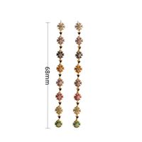 1 Pair Vintage Style Flower Plating Inlay Sterling Silver Zircon White Gold Plated Gold Plated Drop Earrings main image 5