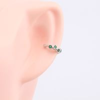1 Pair Retro Color Block Plating Inlay Sterling Silver Zircon White Gold Plated Gold Plated Ear Cuffs main image 5