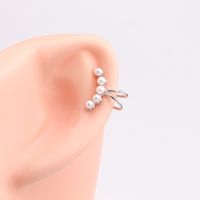 1 Pair Simple Style Bunny Ears Solid Color Plating Inlay Sterling Silver Pearl White Gold Plated Gold Plated Ear Cuffs main image 6