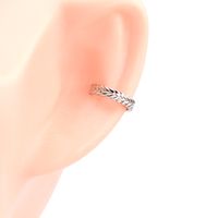 1 Pair Vintage Style Geometric Solid Color Plating Sterling Silver White Gold Plated Gold Plated Ear Cuffs main image 5