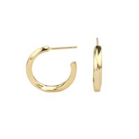 1 Pair Simple Style Solid Color Plating Sterling Silver Gold Plated Ear Studs main image 1