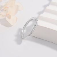 Ig Style Cute Sweet Bow Knot Sterling Silver Plating Inlay Zircon White Gold Plated Rhodium Plated Rings main image 4