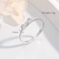 Ig Style Cute Sweet Bow Knot Sterling Silver Plating Inlay Zircon White Gold Plated Rhodium Plated Rings main image 2