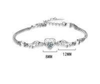 Élégant Luxueux Forme De Cœur Le Cuivre Incruster Zircon Or Blanc Plaqué Bracelets main image 2