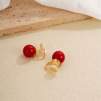 1 Pair Ig Style Elegant Simple Style Geometric Epoxy Plating Inlay Copper Pearl Ear Cuffs main image 4