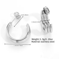 1 Pair Simple Style Classic Style Solid Color Polishing Stainless Steel Ear Studs main image 9