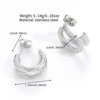 1 Pair Simple Style Classic Style Solid Color Polishing Stainless Steel Ear Studs main image 5